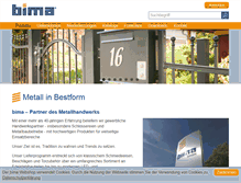 Tablet Screenshot of bima.de